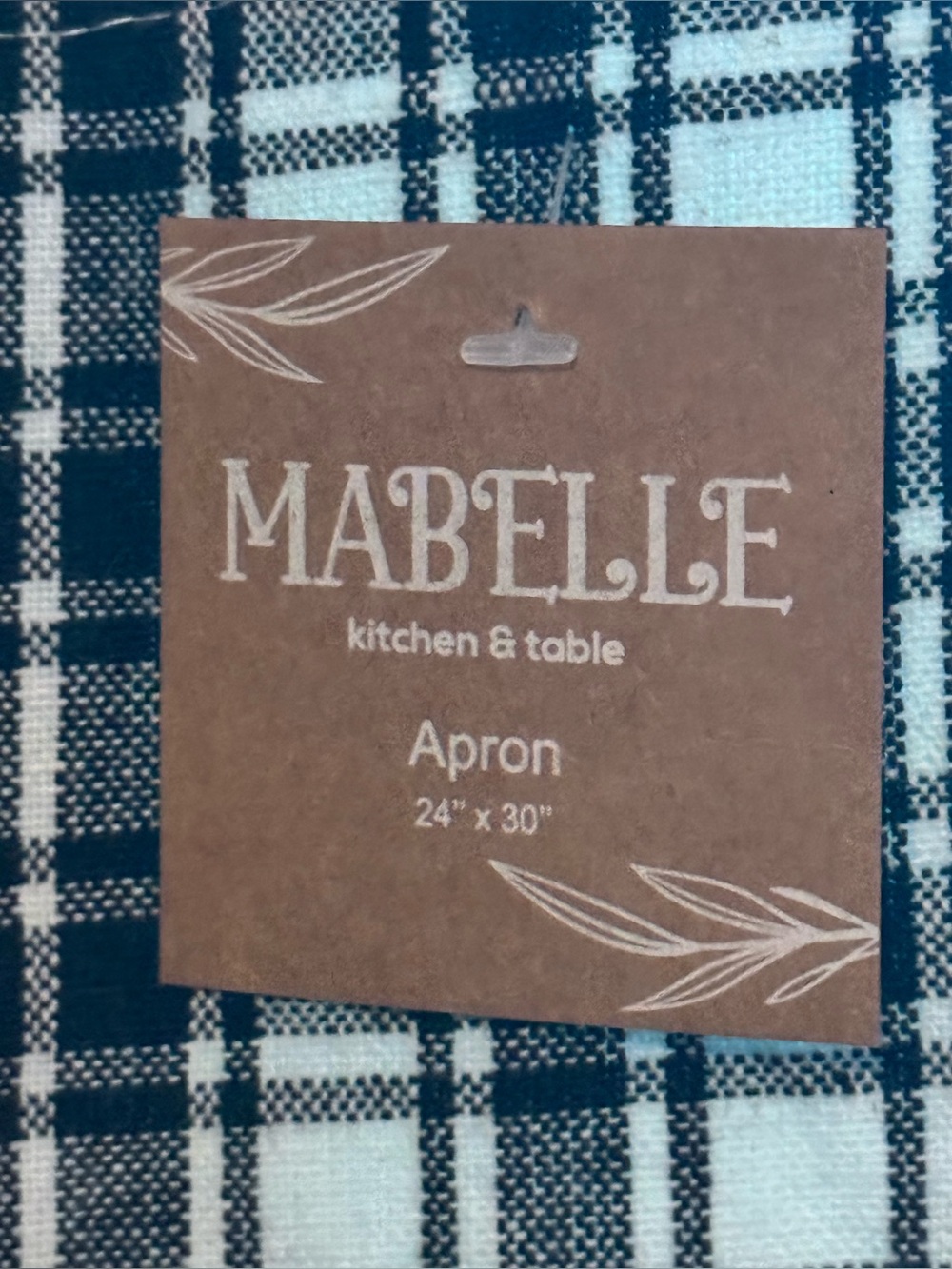 Mabelle Kitchen & Table Buffalo Plaid Woven Apron - Picture 4 of 11